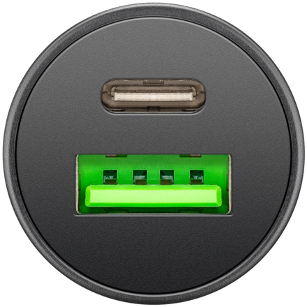Goobay Dual-USB Car Fast Charger USB-C PD (Power Delivery), 45 W | 61739