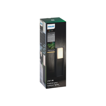 Philips Hue Turaco Outdoor Pedestal Lantern | E27 | 9 W | Warm white