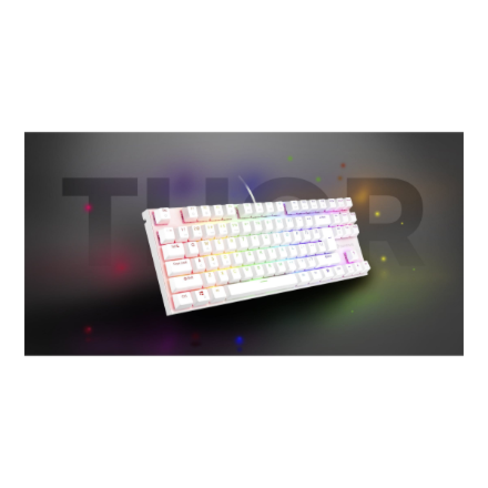 Genesis | THOR 303 | Mechanical Gaming Keyboard | Wired | US | Outemu Peach Silent | White