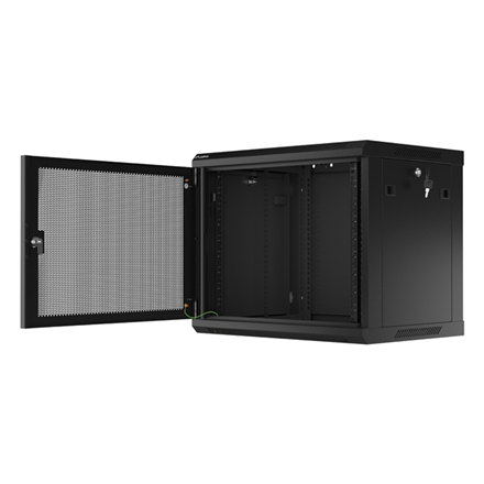 Lanberg | Rack cabinet 19" wall-mount 9U/600x450 with perforated door (flat pack) | WF01-6409-23B | Black