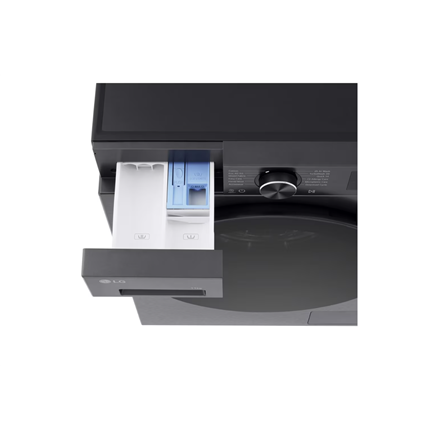 LG Washing machine | F4X5011TBB | Energy efficiency class A | Front loading | Washing capacity 11 kg | 1400 RPM | Depth 57 cm | Width 60 cm | Display | LED | Steam function | Direct drive | Wi-Fi | Matte Black