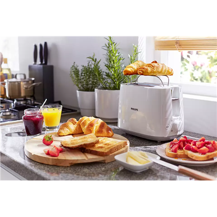 Philips | Toaster | HD2581/00 Daily Collection | Power 760-900 W | Number of slots 2 | Housing material Plastic | White