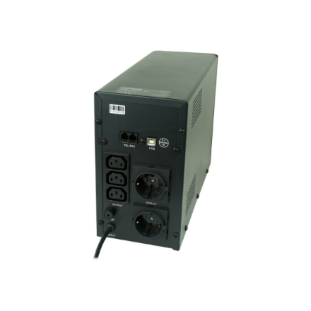 EnerGenie UPS with USB and LCD display, Black | EG-UPS-034 | 1500 VA | 900 W