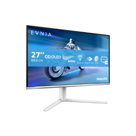 Philips 27M2N6501L/00 | 27 " | QD-OLED | 16:9 | 240 Hz | 0.03 ms | 2560 x 1440 pixels | 400 cd/m² | HDMI ports quantity 2 | White