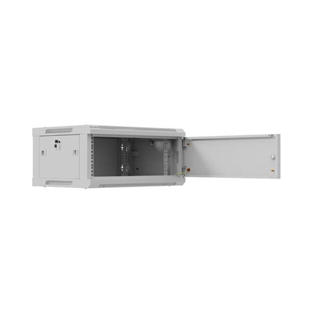 Lanberg Wall mounted installation cabinet 19" 4U 600X450 | WF01-6404-00S | Gray
