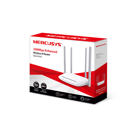 Enhanced Wireless N Router | MW325R | 802.11n | 300 Mbit/s | 10/100 Mbit/s | Ethernet LAN (RJ-45) ports 3 | Mesh Support No | MU-MiMO No | No mobile broadband | Antenna type 4xFixed | No