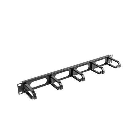Lanberg 19" cable management panel 5 rings - type B 1U | AK-1205-B | Black