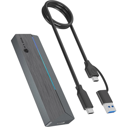 Raidsonic Icy Box M.2 SATA/NVMe SSD Enclosure with USB 3.2 Gen 2 Type-C and RGB light | Warranty IB-1826MCL-CU31 month(s)