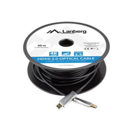 Lanberg HDMI V2.0 Cable | CA-HDMI-20FB-0200-BK | HDMi to HDMI | 20 m