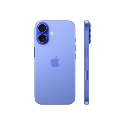 Apple | iPhone 16 | Ultramarine | 6.1 " | 2556 x 1179 pixels | OLED | A18 | Internal RAM 8 GB | 128 GB | Dual SIM | Nano SIM | 5G | Main camera resolution 48 MP | iOS 18 | Secondary camera resolution 12 MP