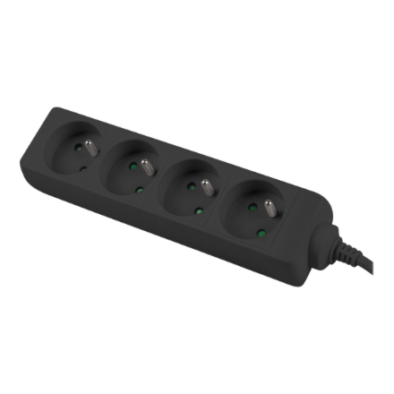 Lanberg | Power strip 1m 4x outlets for UPS system | PS0-04E-0100-IEC-BK | Sockets quantity 4