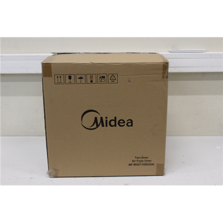 SALE OUT. Midea MAD1100DADK Air fryer digital,Two-zone cavity, 6.4L + 4.4L | Midea Two Zone Airfryer | MAD1100DADK | Power 1850 W | Capacity 4.4/6.4 L | Rapid Air technology | Black | USED, DIRTY, SCRATCHED ON TOP