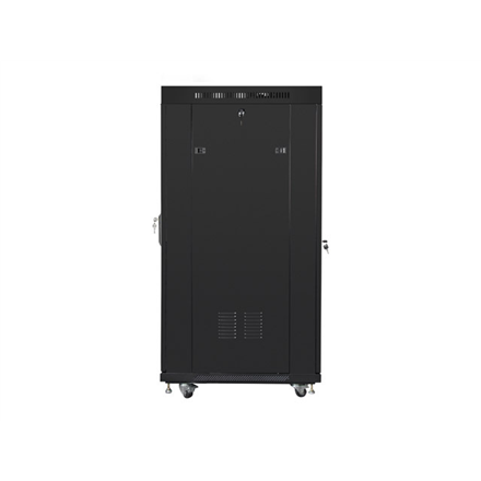 Lanberg | Rack cabinet 19" free-standing 27U/800x1200 (flat pack) with glass door, LCD | FF01-8227-12BL | Black
