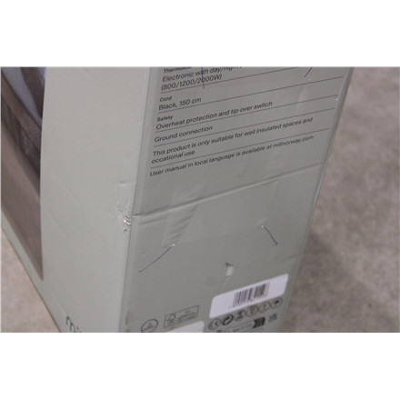 SALE OUT. | Mill | Heater | AB-H2000DN | Oil Filled Radiator | 2000 W W | Number of power levels 3 | Suitable for rooms up to 24-34 m³ | White | DAMAGED PACKAGING, USED, INCOMPLETE SET | 230 V V