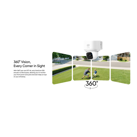 Anker Eufy | Security Camera with Solar Panel | SoloCam E30 | F/1.6 | IP65 | Micro SD, Max. 128GB