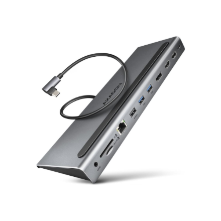 AXAGON USB-C 5Gbps TRIPLE 4K DISPLAY 11in1 Hub | HMC-4KX3