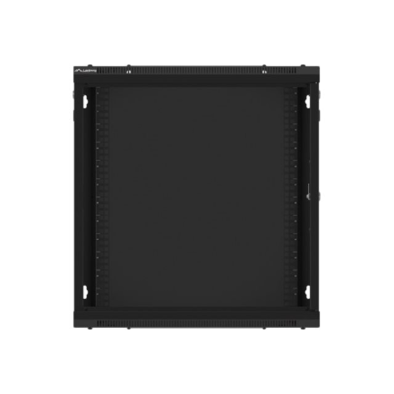 Lanberg | Rack cabinet 19" wall-mount 12U/600x450 for self-assembly with metal door (flat pack) | WF01-6412-00B | Black