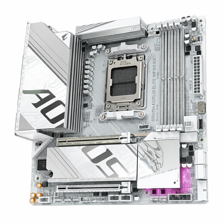 Gigabyte B850M A ELT WF6E | Processor family AMD | Processor socket AM5 | DDR5 | Supported hard disk drive interfaces SATA, M.2 | Number of SATA connectors 4