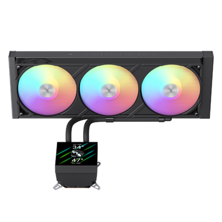 Gamemax CPU Liquid Cooler | GLACIER 360 LCD BK | Black