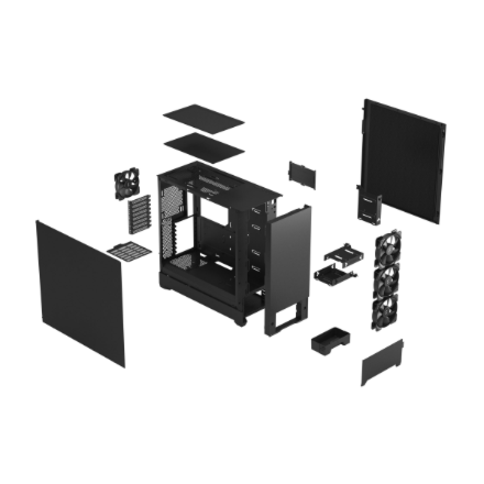 Fractal Design | Pop XL | Side window | Black Solid | E-ATX up to 280 mm, ATX , mATX, Mini ITX | ATX