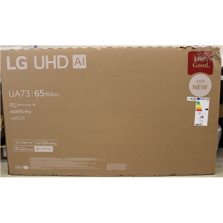 SALE OUT. LG 65UA73003LA | 65 | Smart TV | webOS 25 | UHD | DAMAGED PACKAGING,SCRATCHED FRAME