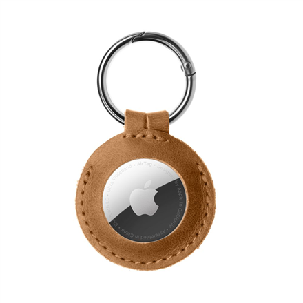 Fixed | Case for AirTag | Genuine cowhide | Brown
