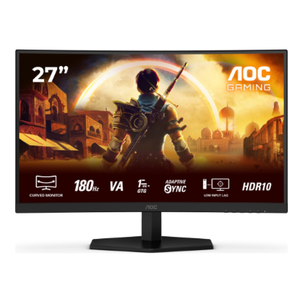 AOC | C27G42E | 27 " | VA | FHD | 16:9 | 180 Hz | 1 ms | 1920 x 1080 pixels | 300 cd/m² | HDMI ports quantity 2 | Black