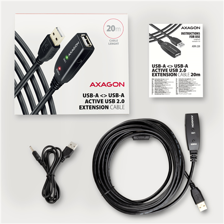 AXAGON | USB repeater cable | ADR-220 | USB Type-A to USB Type-A