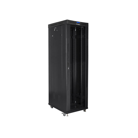 Lanberg | Rack cabinet 19" free-standing 42U/600x1000 (flat pack) with glass door lCD V2 | FF01-6042-12BL | Black
