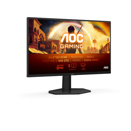 AOC | 25G42E | 25 " | IPS | FHD | 16:9 | 180 Hz | 1 ms | 1920 x 1080 pixels | 300 cd/m² | HDMI ports quantity 1 | Black