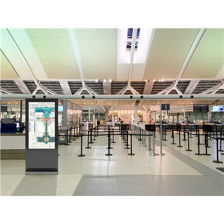 EDBAK Floor stand | IDS10.55 Indoor Public Display Totem with glass front | 55 " | Black