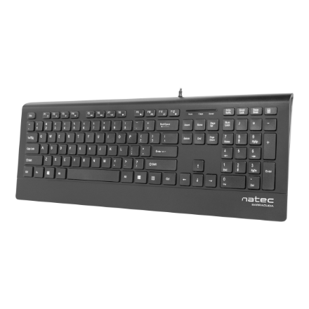 Natec Keyboard, Barracuda, US Layout, Slim | Natec | Keyboard | Barracuda | Standard | Wired | US | Black