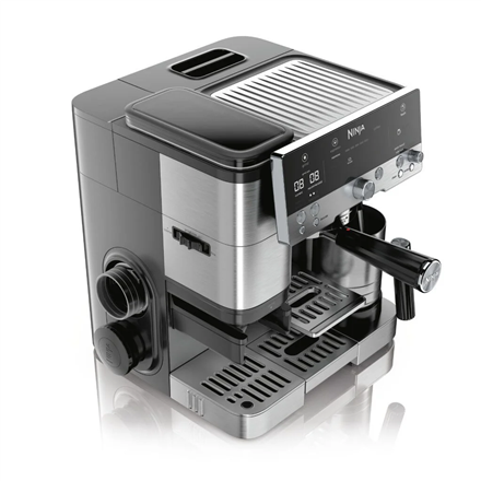 NINJA Espresso Coffee Maker | ES601EU Luxe Café Premier | Pump pressure 11 bar | Built-in milk frother | Ground | 1650 W | Black/Stainless Steel