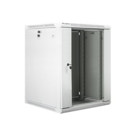 Lanberg | Rack cabinet 19" wall-mount 15U/600x600 (flat pack) with glass door | WF01-6615-10S | Grey