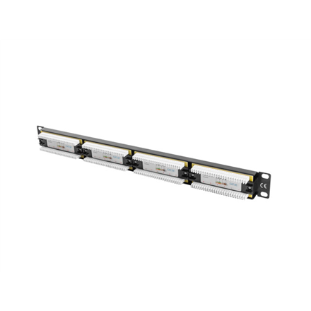 Lanberg | Patch Panel 24 port 1U 19" CAT.5E UTP | PPU5-1024-B | Black