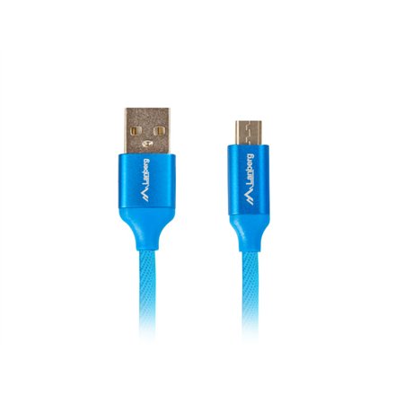 Lanberg | USB Micro to USB-A 2.0 Cable Blue Premium QC 3.0, 1.8 m | CA-USBM-20CU-0018-BL | USB Micro to USB Type-A