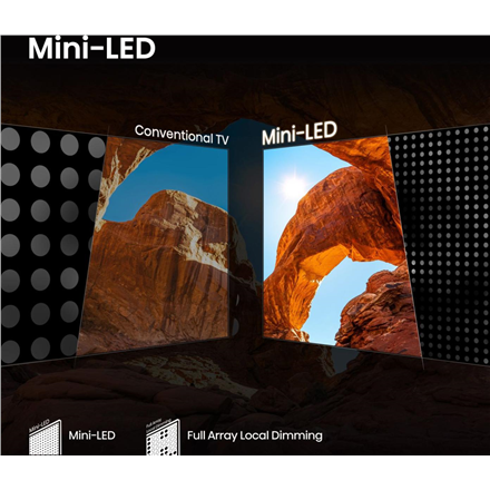 Hisense Mini LED TV | 65U7Q | 65 | Smart TV | VIDAA Smart OS | UHD | Black