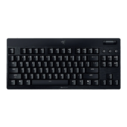 Razer | BlackWidow V4 Low-Profile Tenkeyless HyperSpeed | Keyboard | Wireless | US | Bluetooth | Green Switches | Black