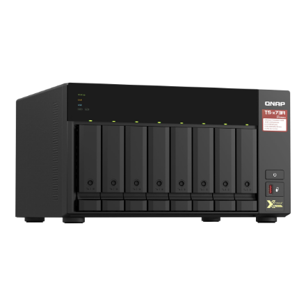 QNAP | 8-Bay QTS and QuTS hero NAS | TS-873A-8G | Up to 8 HDD/SSD Hot-Swap | AMD Ryzen | Ryzen V1500B Quad-Core | Processor frequency 2.2 GHz | 8 GB | DDR4