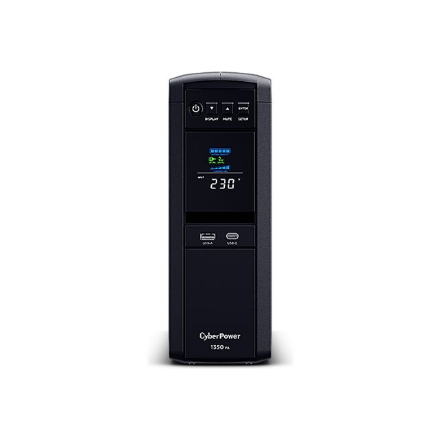 CyberPower | PFC Sinewave UPS Series | CP1350PFCLCD | 1350 VA | 880 W | 144 V | 88 V | NEMA 5-15P, 5 ft. cord