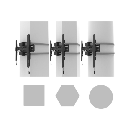Neomounts Pillar Mount | WL30S-910BL16 | Level adjustment | 40-75 " | Maximum weight (capacity) 50 kg | Black