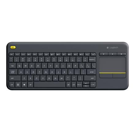 Logitech | K400 Plus | Keyboard with Trackpad | Wireless | US | Black