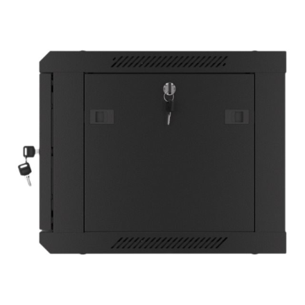 Lanberg | Rack cabinet 19" wall-mount 6U/600x450 for self-assembly with metal door (flat pack) | WF01-6406-00B | Black