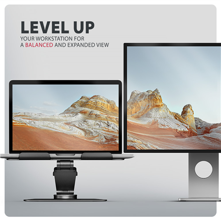 AXAGON STND-LRB stand with 360° rotation for laptops and tablets | Adjustable Height, Angle | 10-17.3 " | Maximum weight (capacity) 5 kg | Black