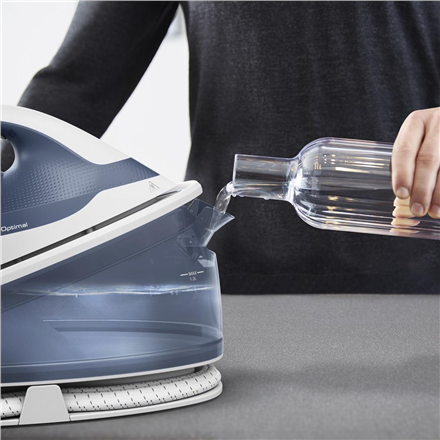 TEFAL Steam generator iron | FV2C41E0 Express Optimal | 2400 W | 1.2 L | 5 bar | Auto power off | Vertical steam function | Calc-clean function | Blue/White