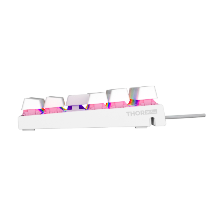 Genesis | THOR 303 | Mechanical Gaming Keyboard | Wired | US | Outemu Peach Silent | White