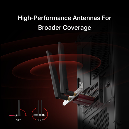 Mercusys BE9300 WiFi 7 Bluetooth 5.4 PCIe Adapter | MA47BE