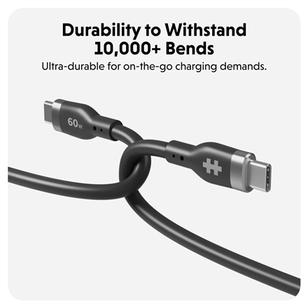 Hyper | HyperJuice USB-C Silicone Charging Cable | HJ4011BKGL