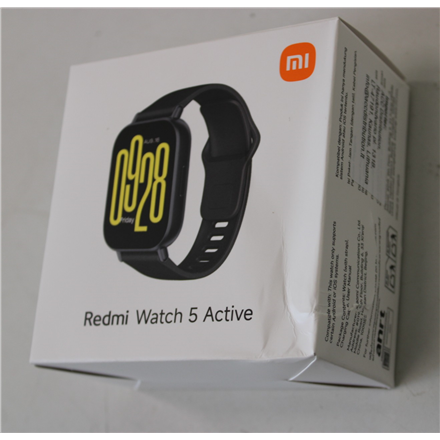 SALE OUT. Xiaomi Redmi Watch 5 Active, Midnight Black | SALE OUT. Redmi Watch 5 Active | Smart watch | LCD | 2.0” | Waterproof | Midnight Black | DAMAGED PACKAGING