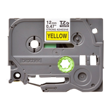 Brother | TZe-S631 Strong Adhesive Laminated Tape | Black on Yellow | TZe | 8 m | 1.2 cm